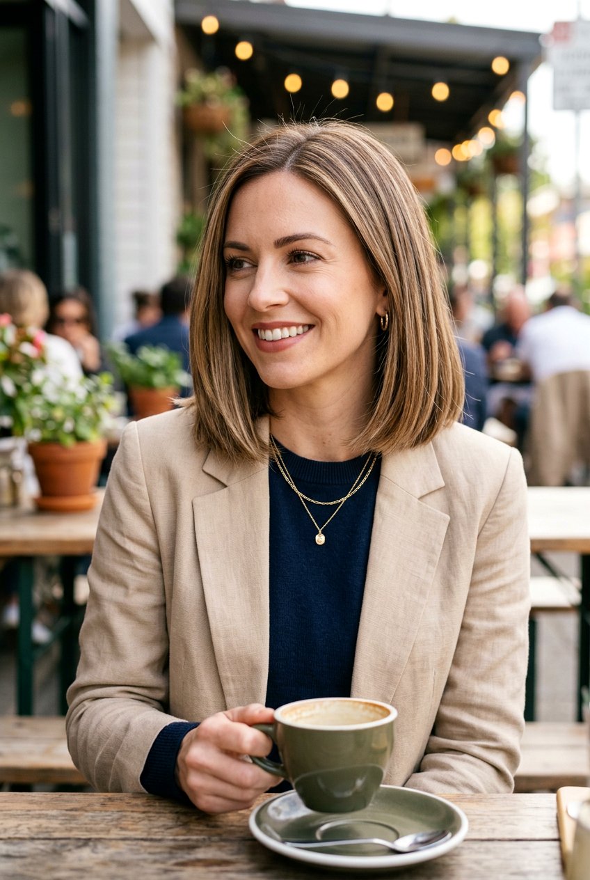 Collarbone Length Bob With Subtle Highlights - 20 collarbone haircut for fine hair - 20 collarbone haircut for fine hair