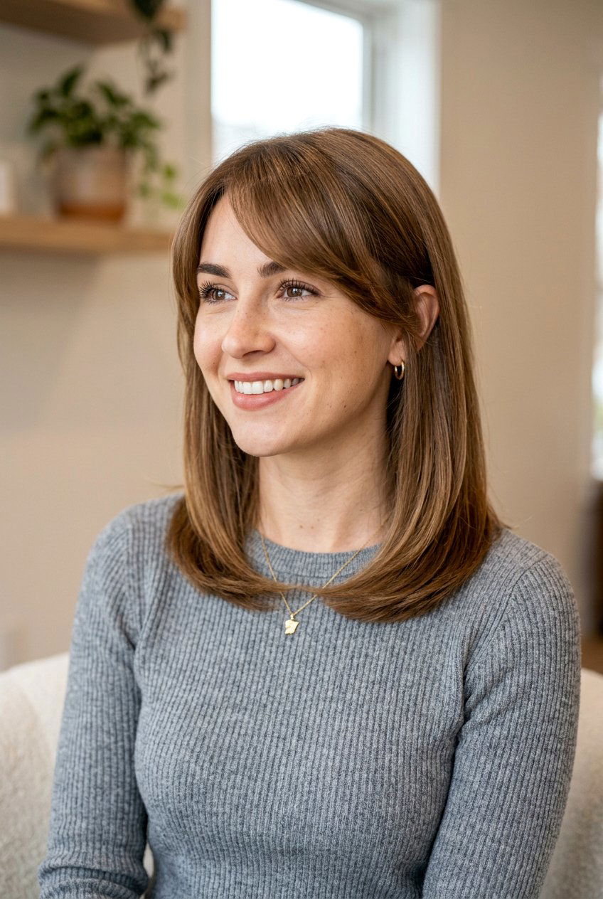 Collarbone Length Haircut With Side Bangs - 20 collarbone length haircuts - 20 collarbone length haircuts