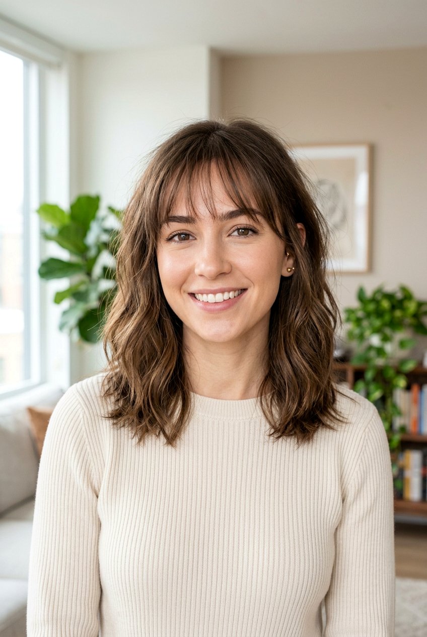 Collarbone Length Haircut With Wispy Bangs - 20 collarbone length haircuts - 20 collarbone length haircuts