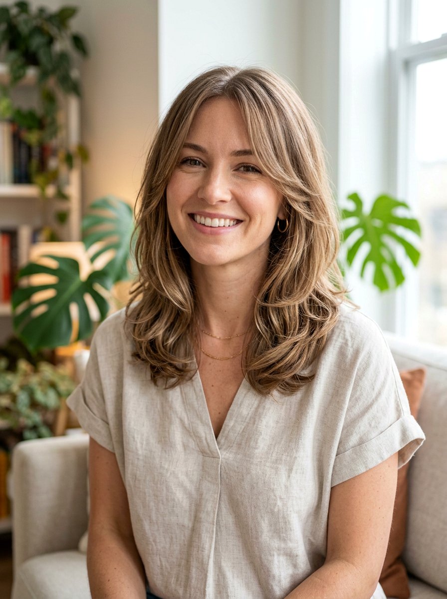 Collarbone Length Layered Cut - 20 polished haircut for mature women - 20 polished haircut for mature women