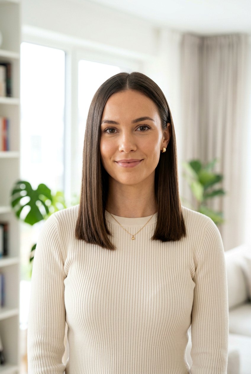 Collarbone Length Straight Haircut - 20 low maintenance work haircut - 20 low maintenance work haircut