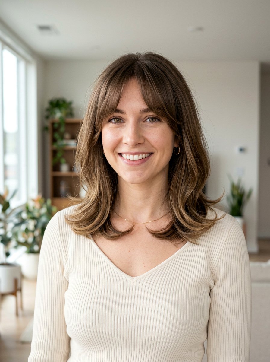 Collarbone Lob With Curtain Bangs - 20 straight lob with curtain bangs - 20 straight lob with curtain bangs