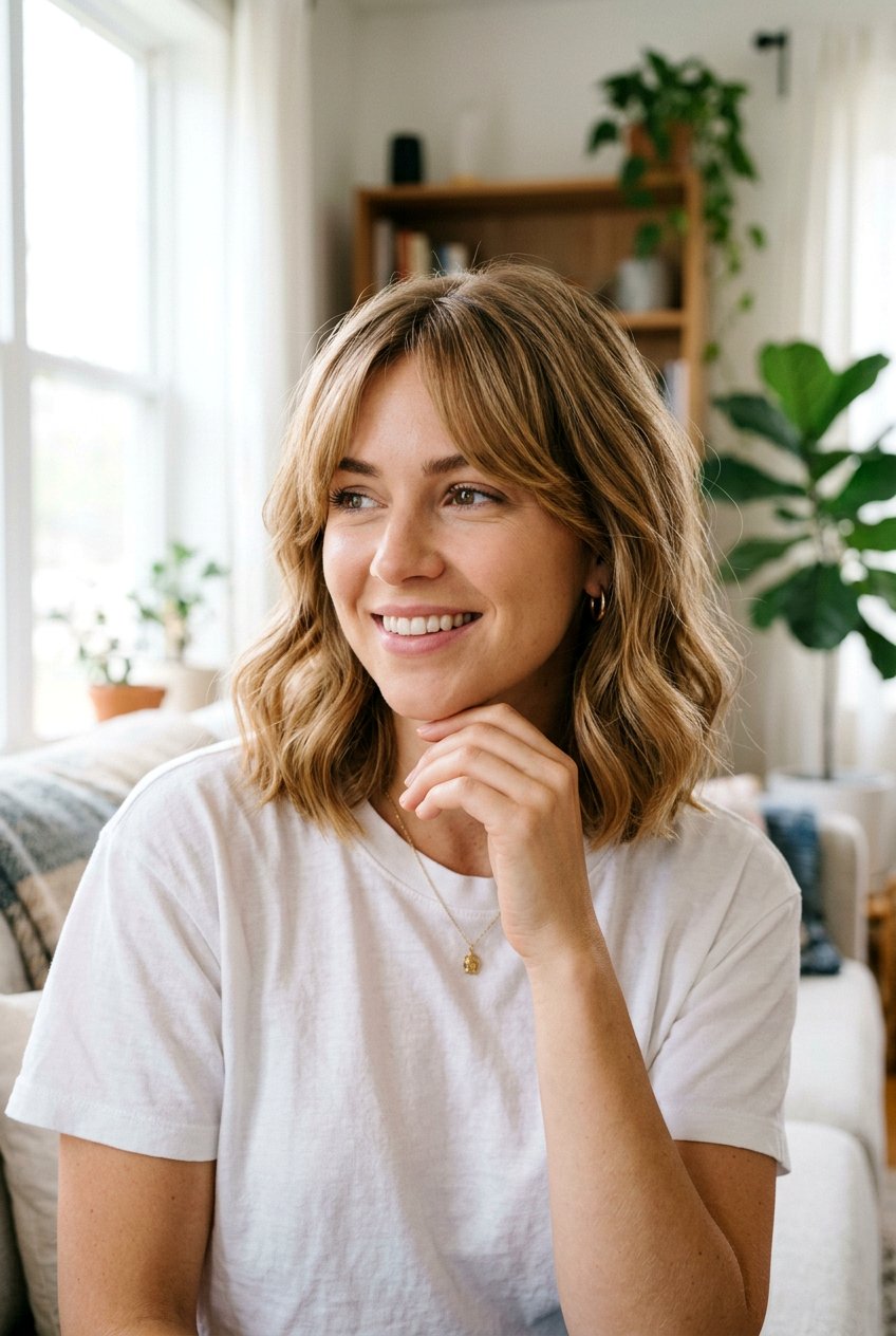 Collarbone Lob With Curtain Bangs And Layers - 20 collarbone lob with layers - 20 collarbone lob with layers