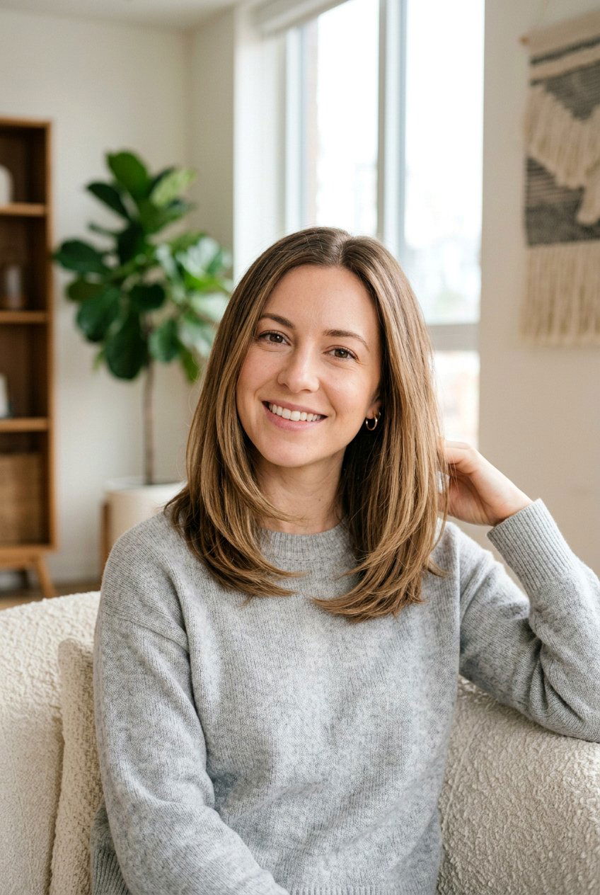 Collarbone Lob With Long Layers - 20 collarbone lob with layers - 20 collarbone lob with layers