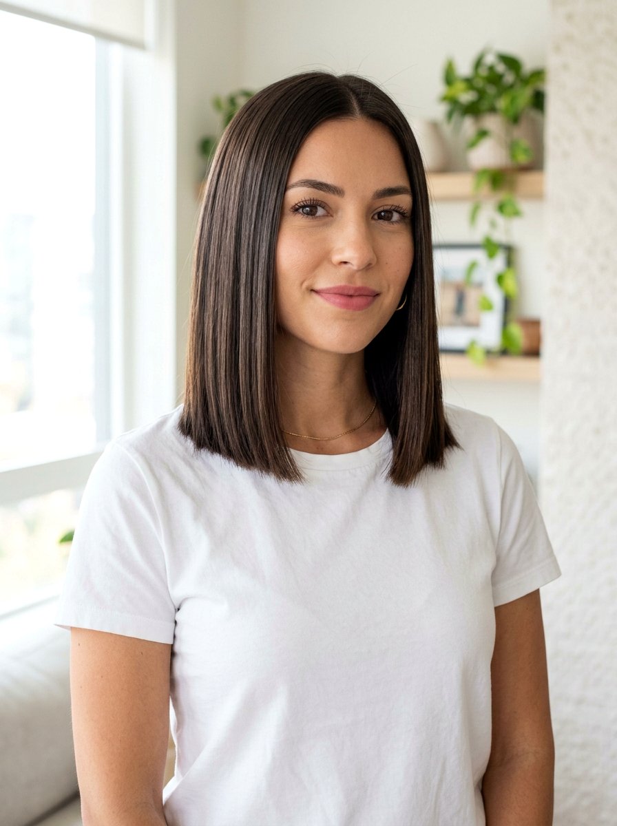 Collarbone Straight Lob - 20 straight lob haircut for fine hair women - 20 straight lob haircut for fine hair women