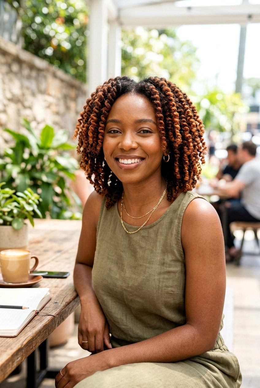 Colored Sponge Twists for Black Women - 20 twist sponge hairstyle for black women - 20 twist sponge hairstyle for black women