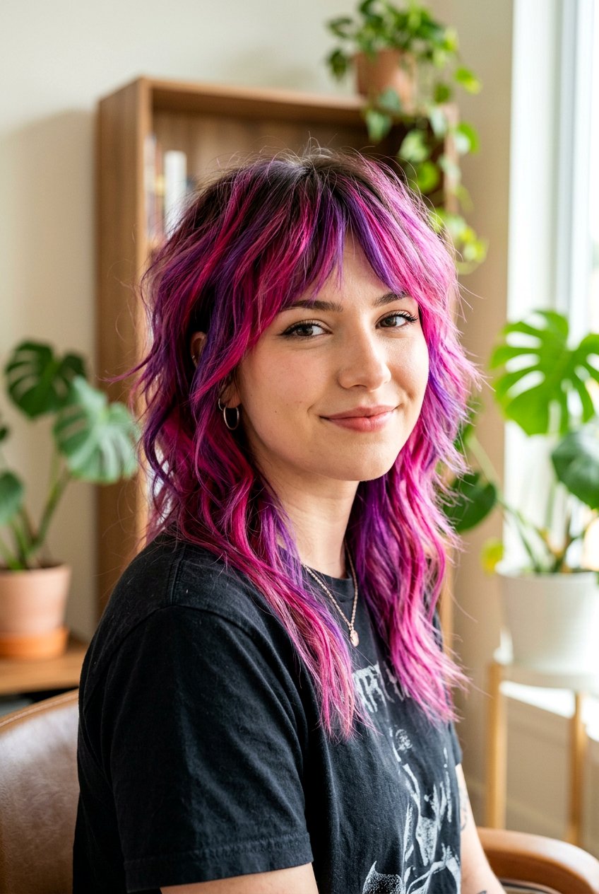 Colored wolf cut - 20 wolf cut for women - 20 wolf cut for women