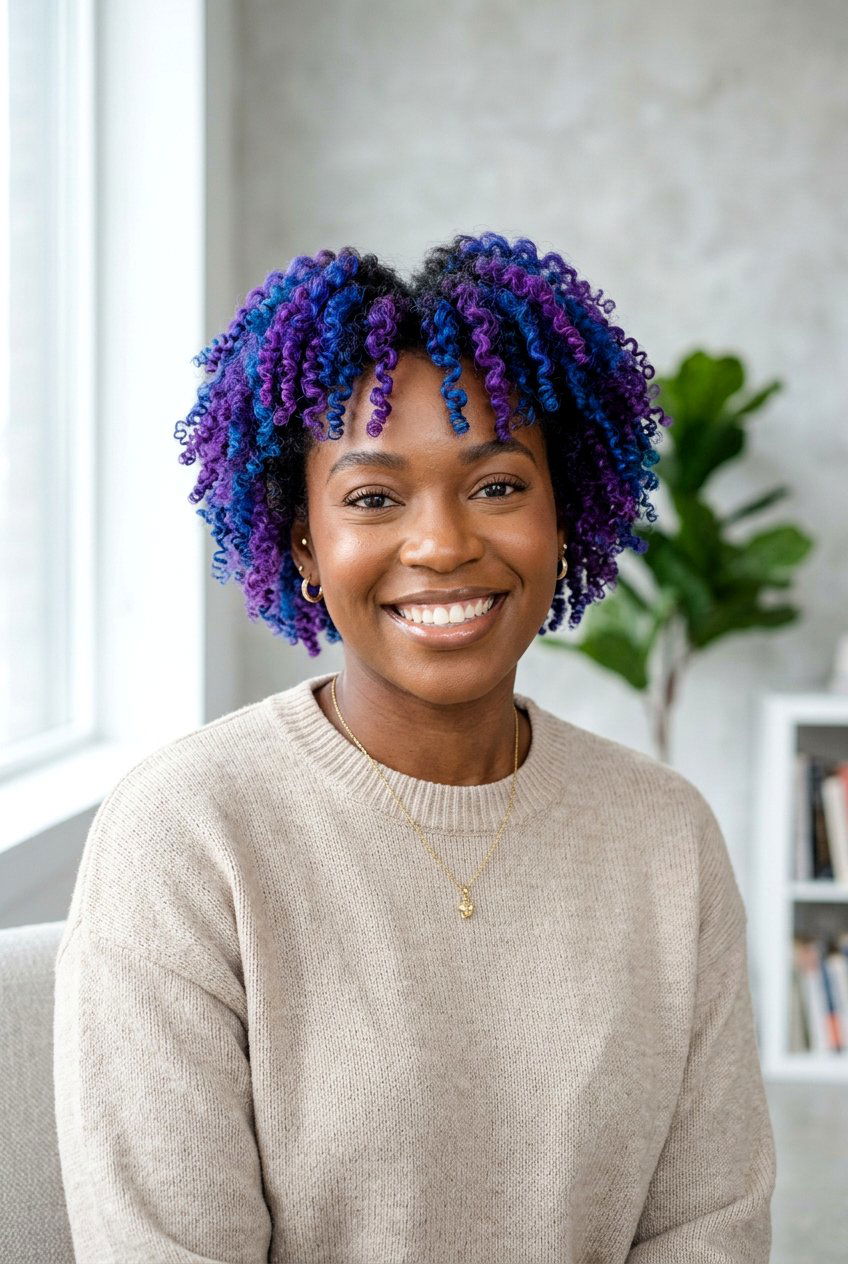 Colorful Wash And Go TWA - 20 wash and go on twa haircut - 20 wash and go on twa haircut