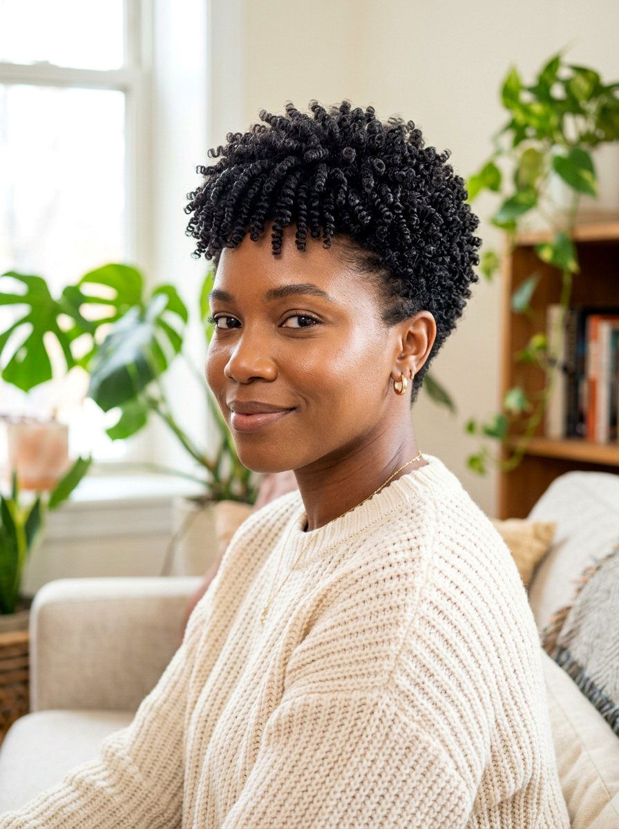 Comb Coil Tapered Cut - 20 haircut for transition from relaxed to natural hair - 20 haircut for transition from relaxed to natural hair