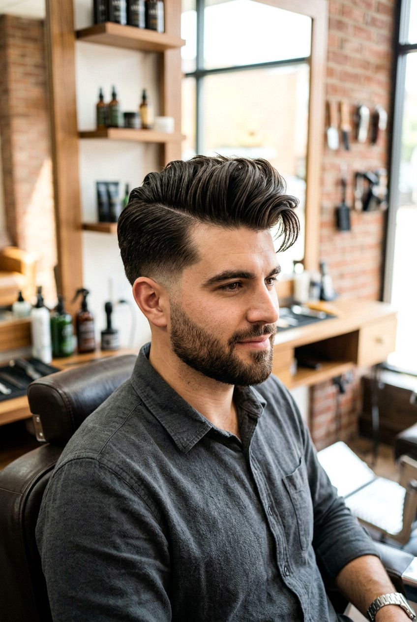 Comb Over Pompadour - 20 pompadour haircut for men - 20 pompadour haircut for men