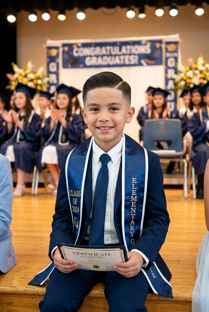 20 Dapper & Neat Boys Haircut for Graduation Day Styles