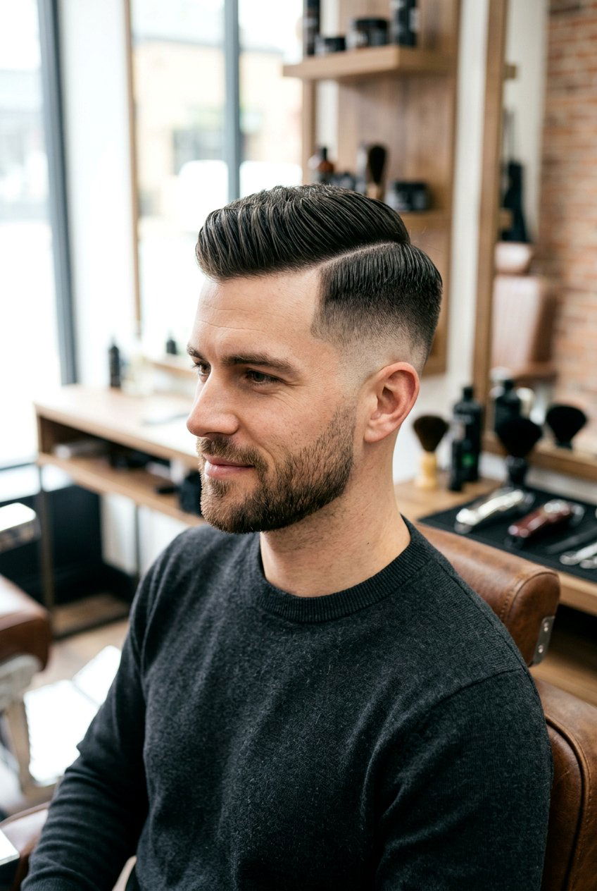 Comb over fade - 20 hairstyles for men with thick hair - 20 hairstyles for men with thick hair