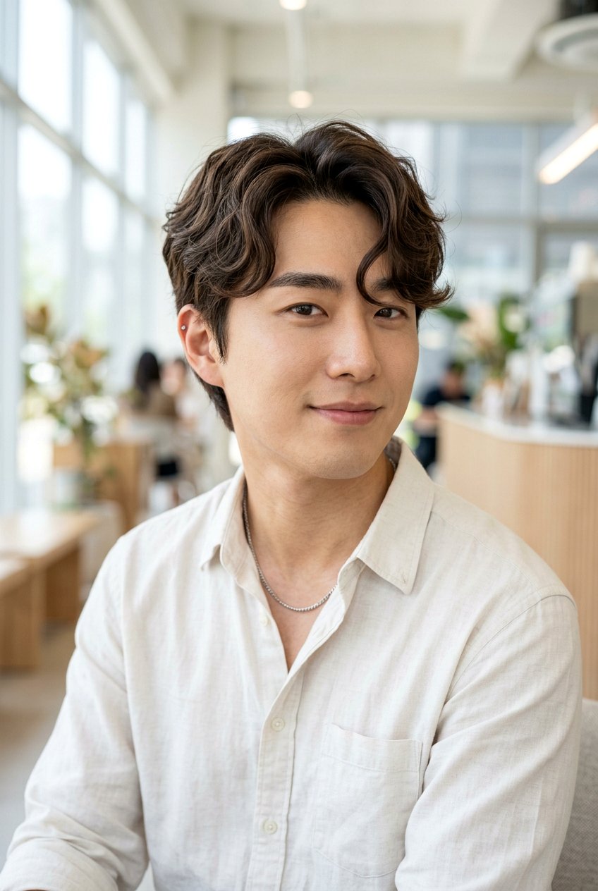 Comma Hair with Soft Perm - 20 comma hair men hairstyle - 20 comma hair men hairstyle