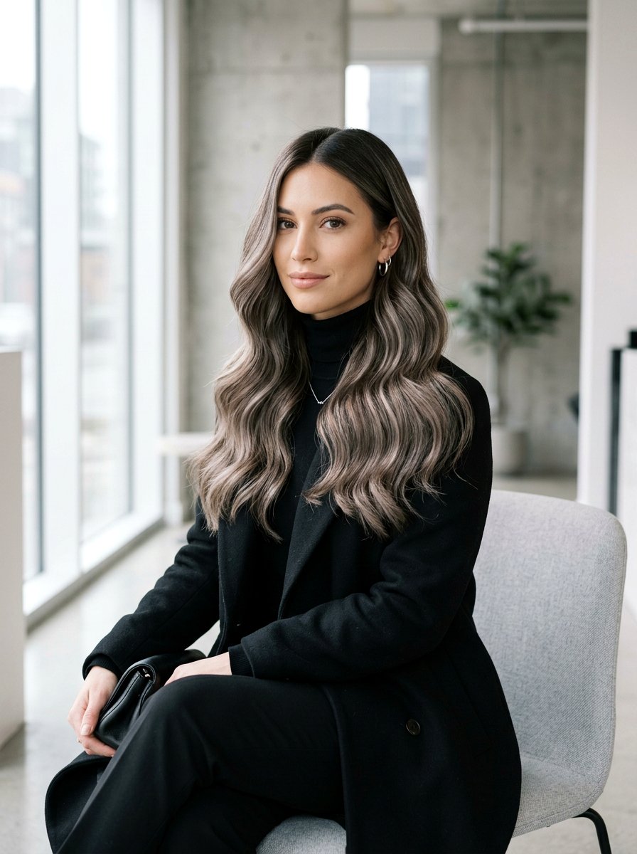 Cool Ashy Mushroom Brown Balayage - 20 soft mushroom brown balayage - 20 soft mushroom brown balayage