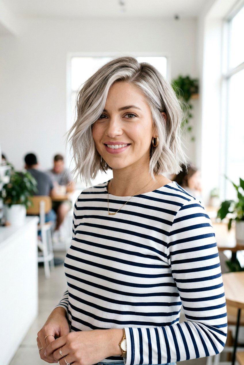 Cool Blonde Balayage French Bob - 20 blonde bob balayage ideas - 20 blonde bob balayage ideas