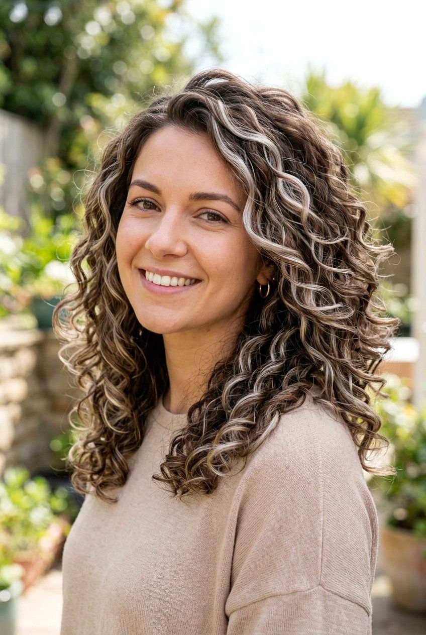 Cool Blonde Highlights on Curly Brown Hair - 20 cool blonde highlights on brown hair - 20 cool blonde highlights on brown hair