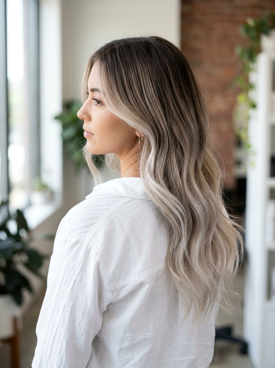 Cool Brown To Ash Blonde Root Melt - 20 root melt ideas for brunette balayage - 20 root melt ideas for brunette balayage