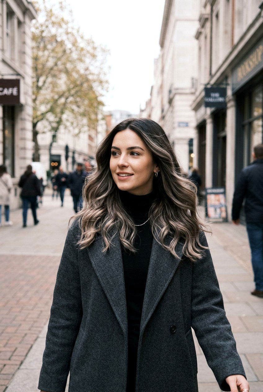 Cool Brunette Balayage for Substrate Grays - 20 low maintenance balayage for gray coverage - 20 low maintenance balayage for gray coverage