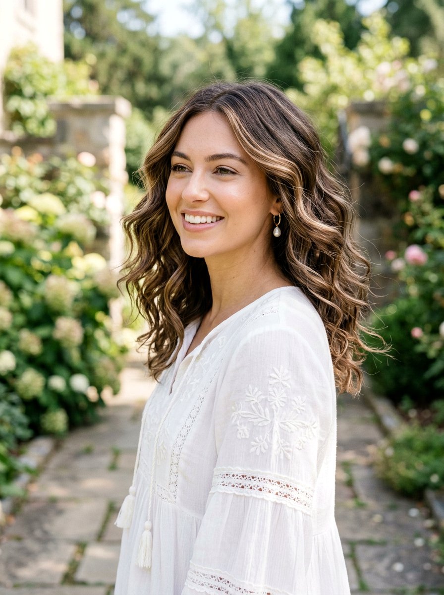 Cool Caramel Brunette Gloss On Textured Cut - 20 cool tone gloss for brunette hair - 20 cool tone gloss for brunette hair