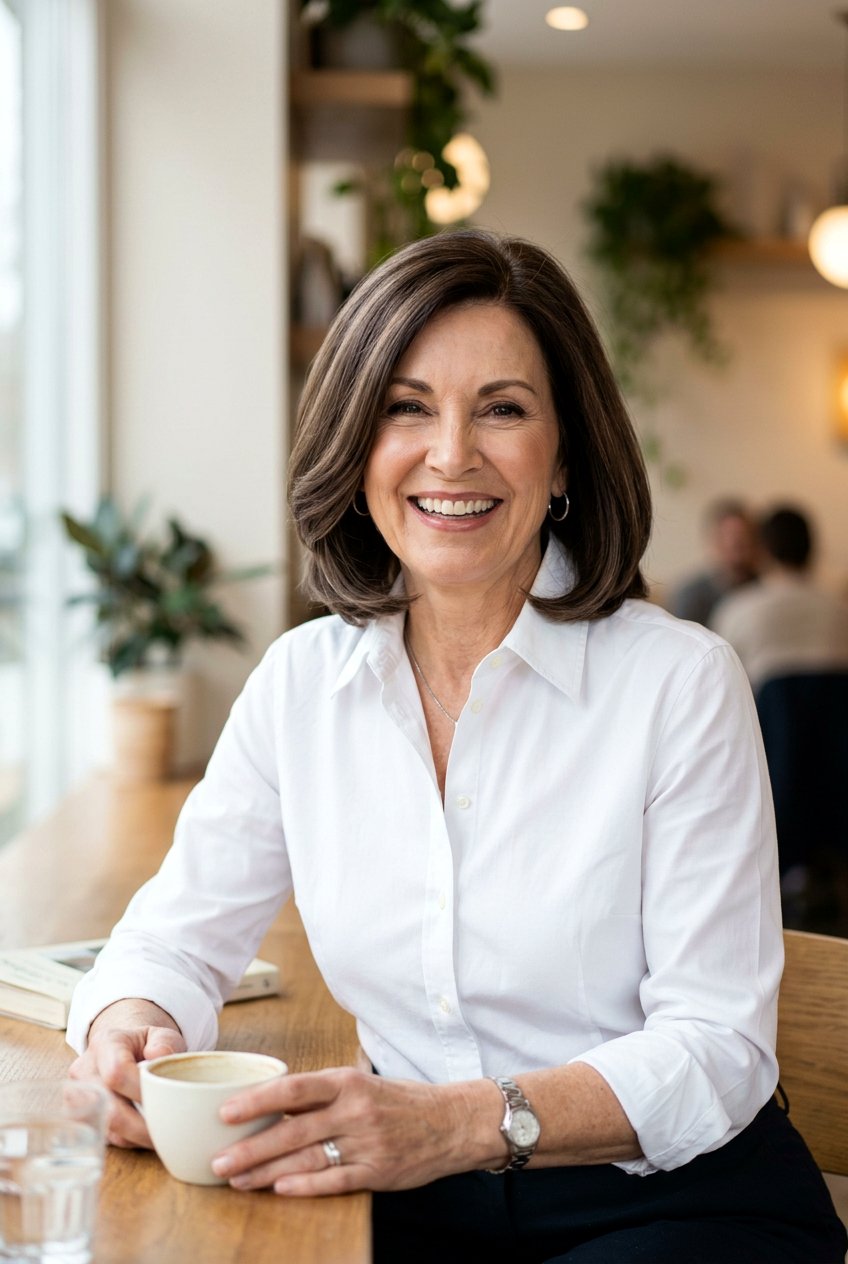 Cool Mocha Brunette Hair - 20 brunette refresh for older women - 20 brunette refresh for older women