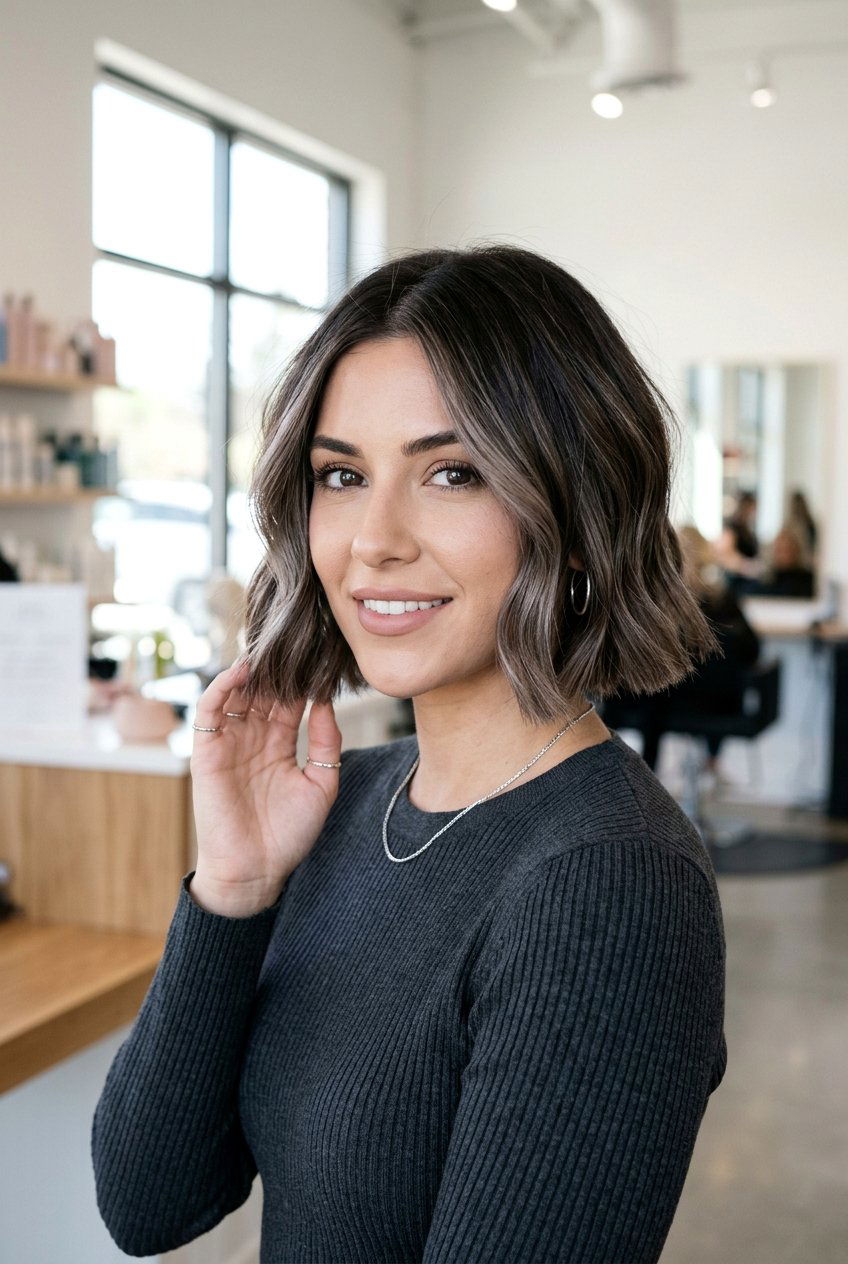 20 Voluminous Brunette Balayage for Fine Thin Hair Women