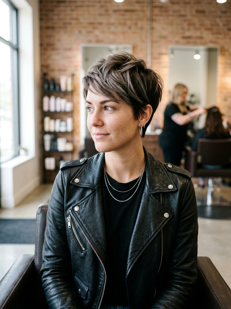 Cool Tone Brunette Balayage On Pixie Cut - 20 classy brunette balayage ideas - 20 classy brunette balayage ideas