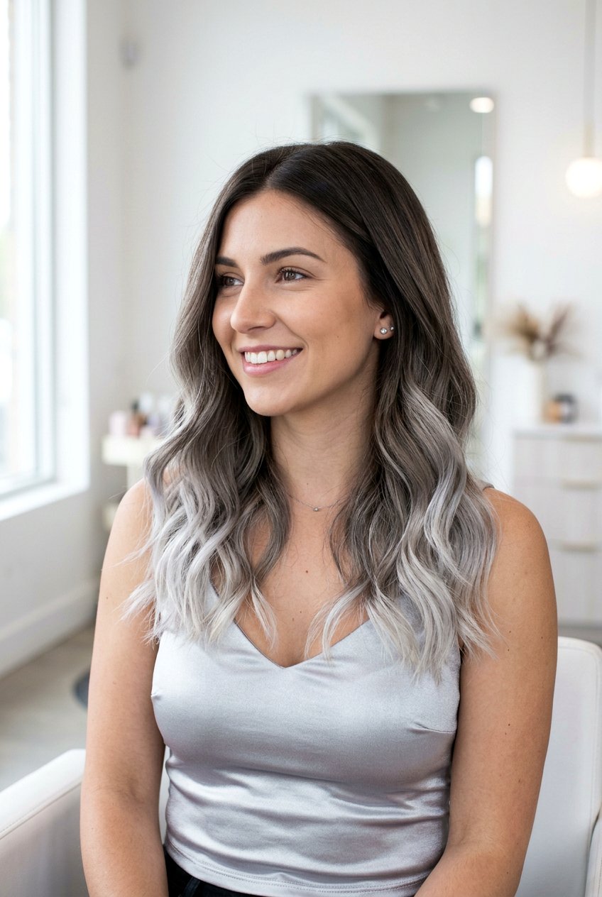 Cool Tone Brunette Balayage With Root Melt - 20 brunette balayage with root melt - 20 brunette balayage with root melt