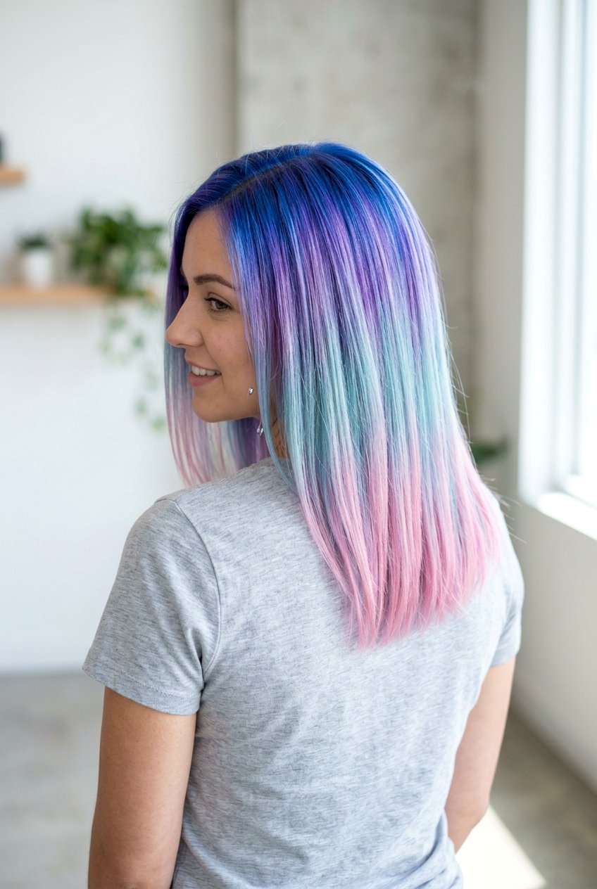 Cool Tone Rainbow Hair Color - 20 rainbow hair color ideas - 20 rainbow hair color ideas