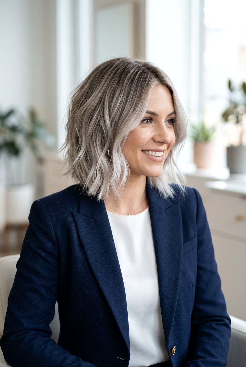 Cool Toned Blonde Balayage Layered Bob - 20 blonde balayage for shoulder length layers - 20 blonde balayage for shoulder length layers