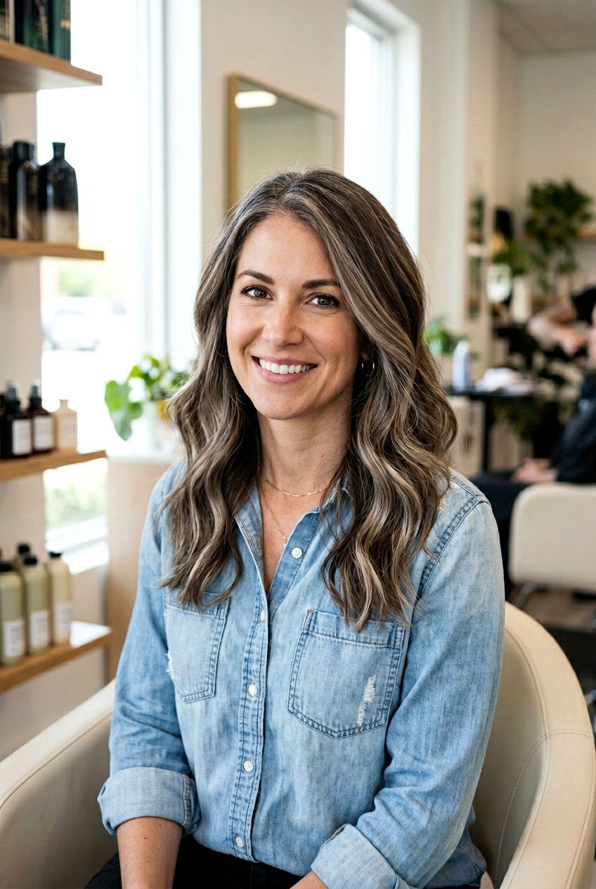 Cool Toned Bronde Balayage For Gray Blending - 20 gray blending highlights for brunettes - 20 gray blending highlights for brunettes