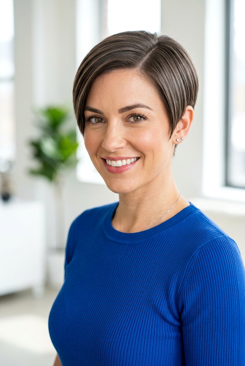 Cool Toned Brown Pixie - 20 brunette pixie hair color ideas - 20 brunette pixie hair color ideas