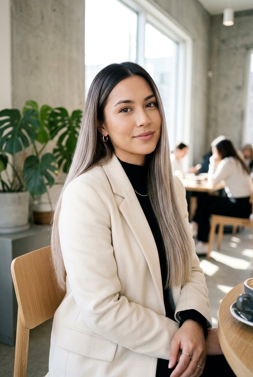 Cool Toned Milk Tea Ombre - 20 milky tea hair color - 20 milky tea hair color