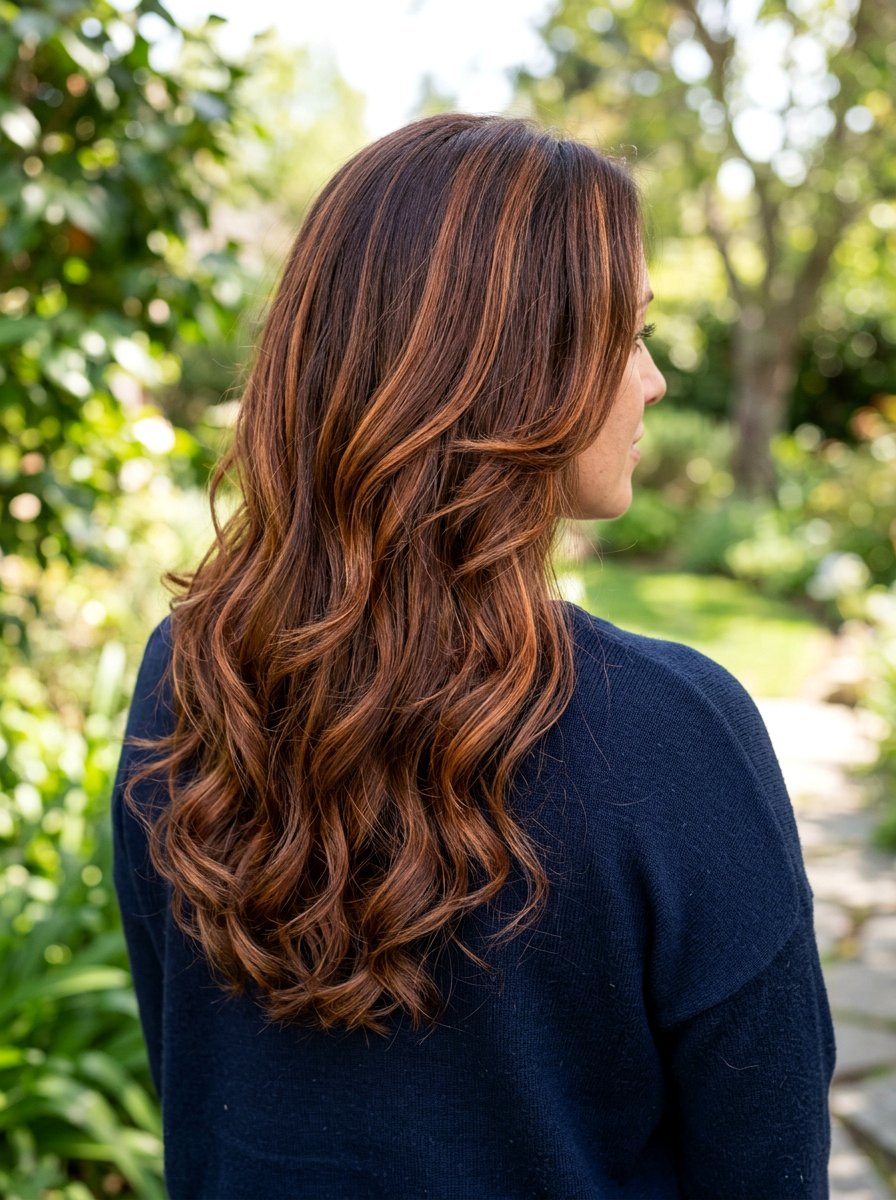 Copper And Brown Long Layered Hair - 20 dimensional copper for long layers - 20 dimensional copper for long layers