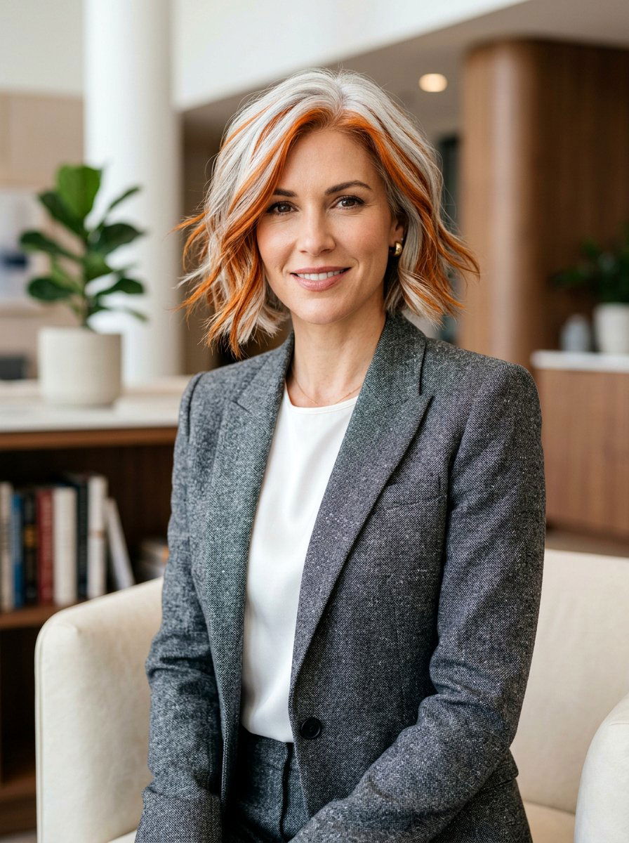 Copper And White Gray Blend - 20 copper gray blend for mature women - 20 copper gray blend for mature women