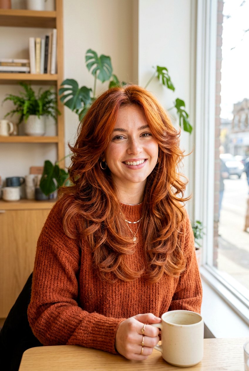 Copper Auburn Butterfly Haircut - 20 hair color ideas for butterfly haircut - 20 hair color ideas for butterfly haircut