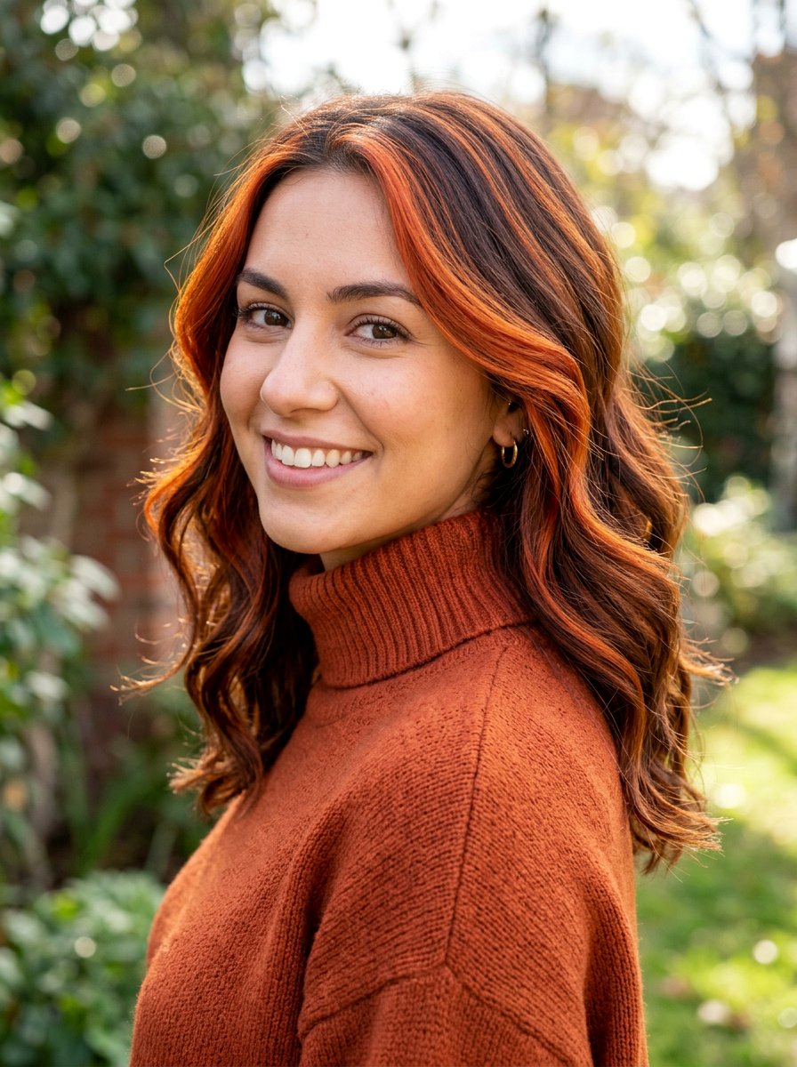 Copper Auburn Highlights on Brown Hair - 20 soft auburn highlights on brown hair - 20 soft auburn highlights on brown hair