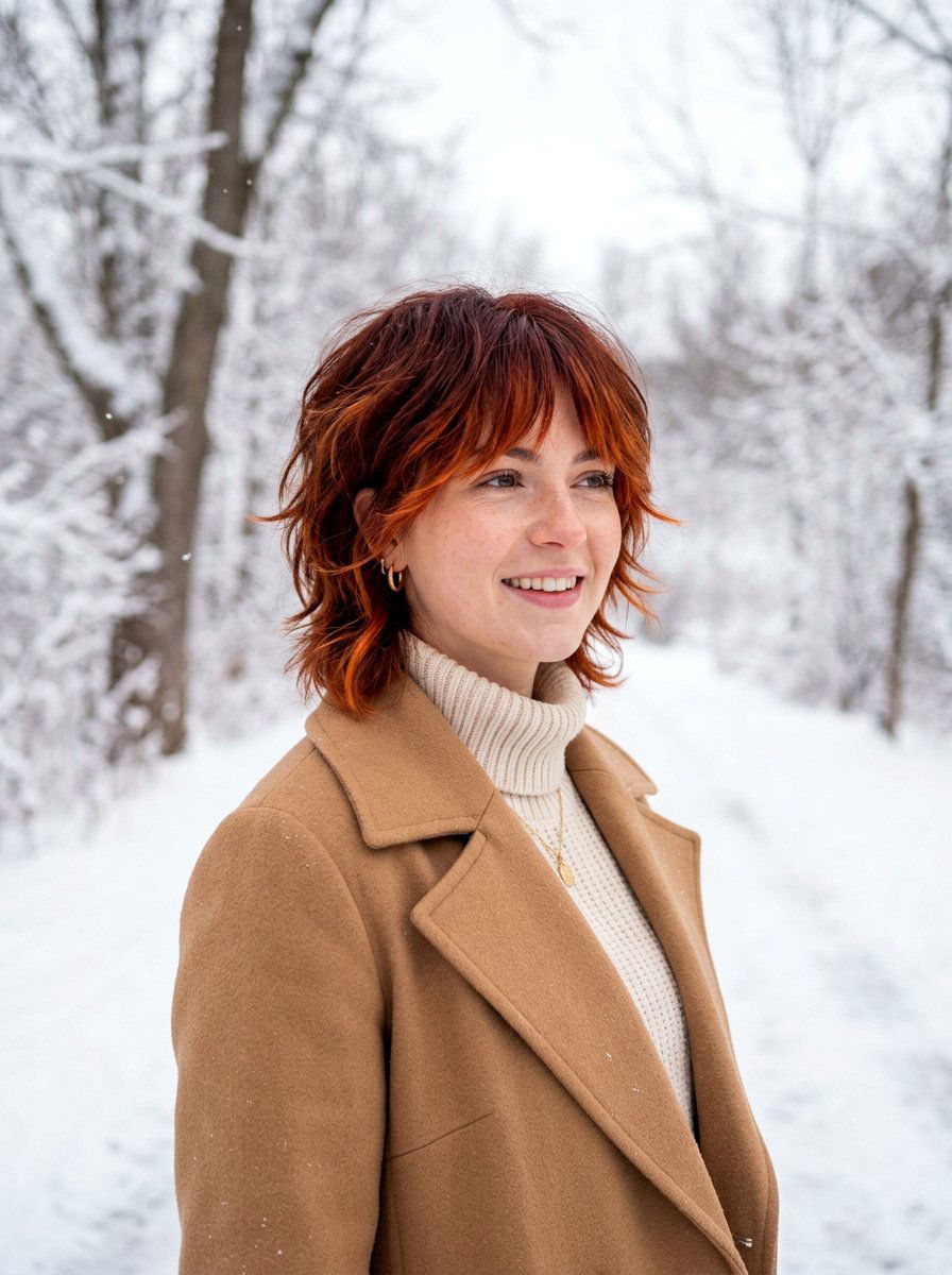 Copper Auburn Wolf Cut - 20 copper wolf cut color ideas - 20 copper wolf cut color ideas