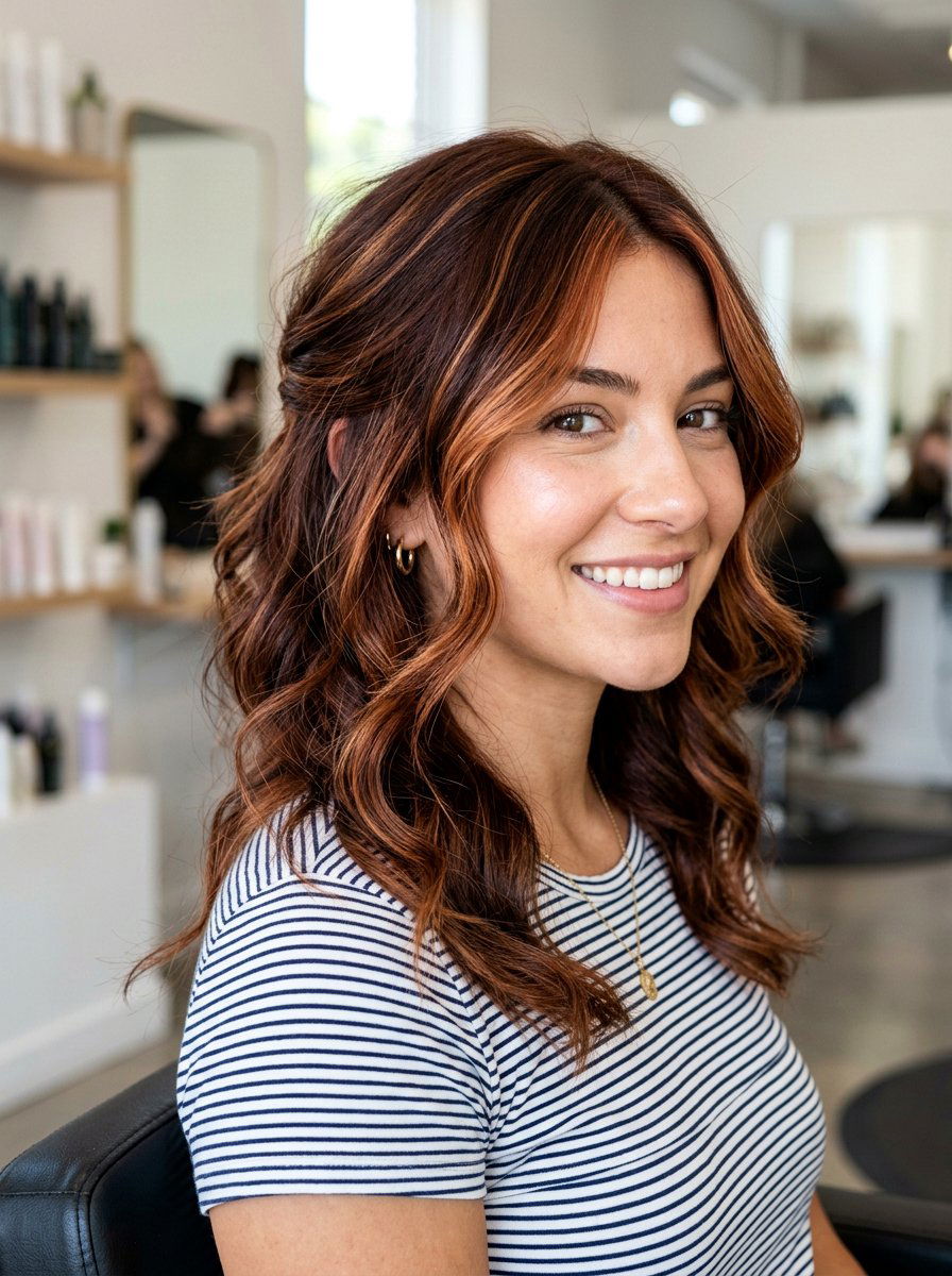 Copper Babylights Butterfly Haircut - 20 copper butterfly haircut color ideas - 20 copper butterfly haircut color ideas