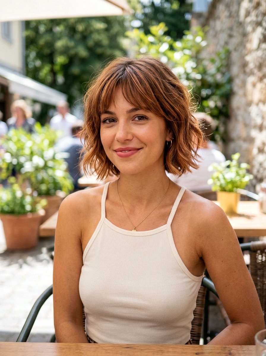 Copper Babylights On Short Bob - 20 summer copper babylights - 20 summer copper babylights