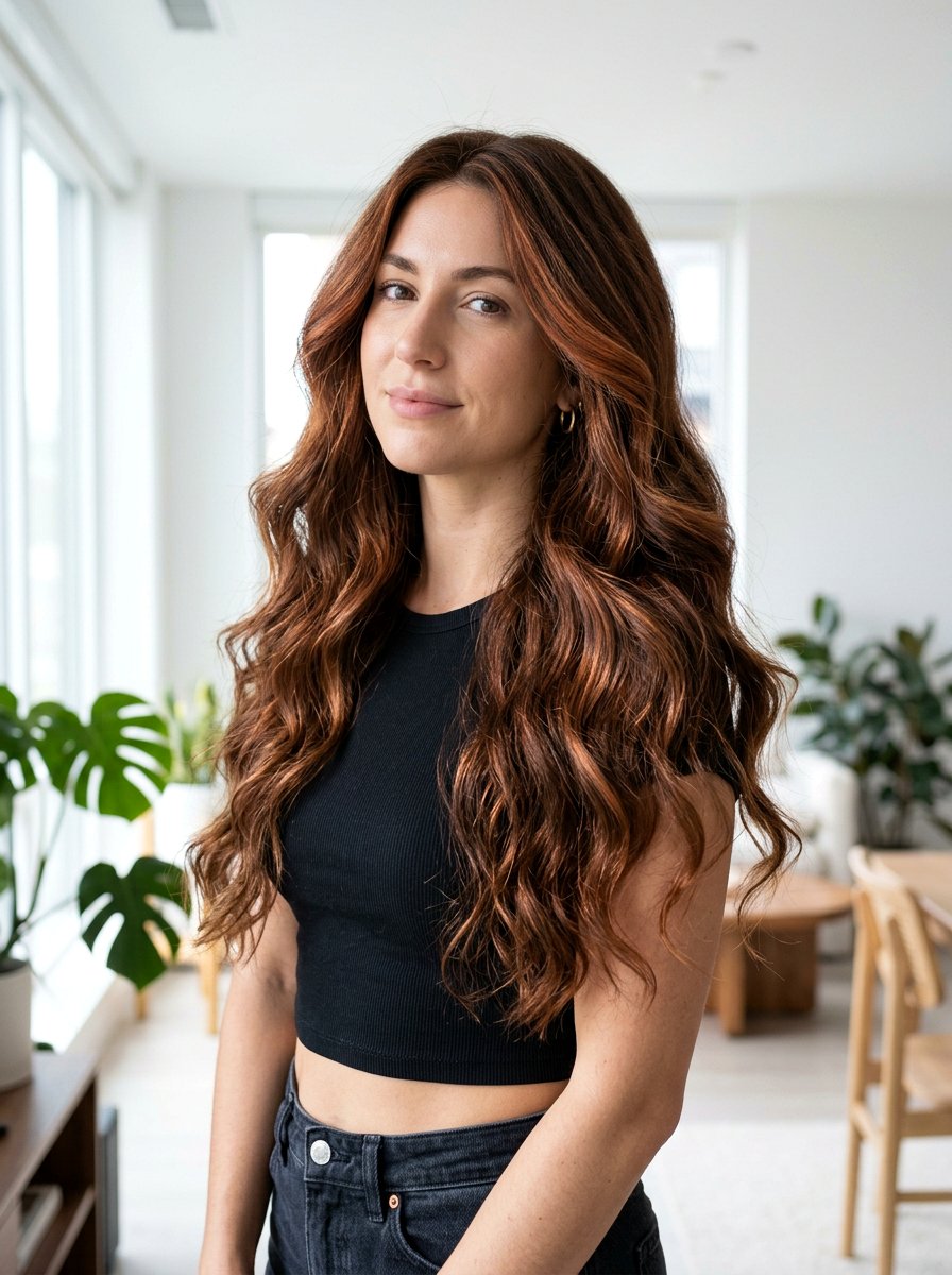 Copper Babylights On Thick Hair - 20 summer copper babylights - 20 summer copper babylights