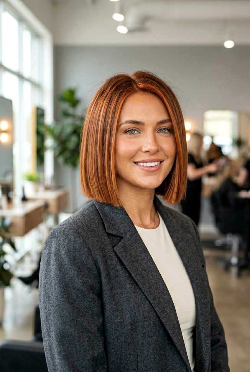 Copper Balayage Bob Haircut - 20 bright copper balayage ideas - 20 bright copper balayage ideas