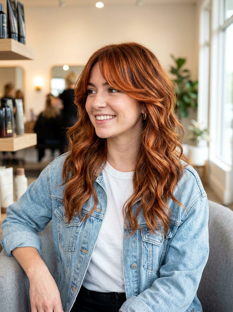 Copper Balayage Butterfly Haircut - 20 copper butterfly haircut color ideas - 20 copper butterfly haircut color ideas