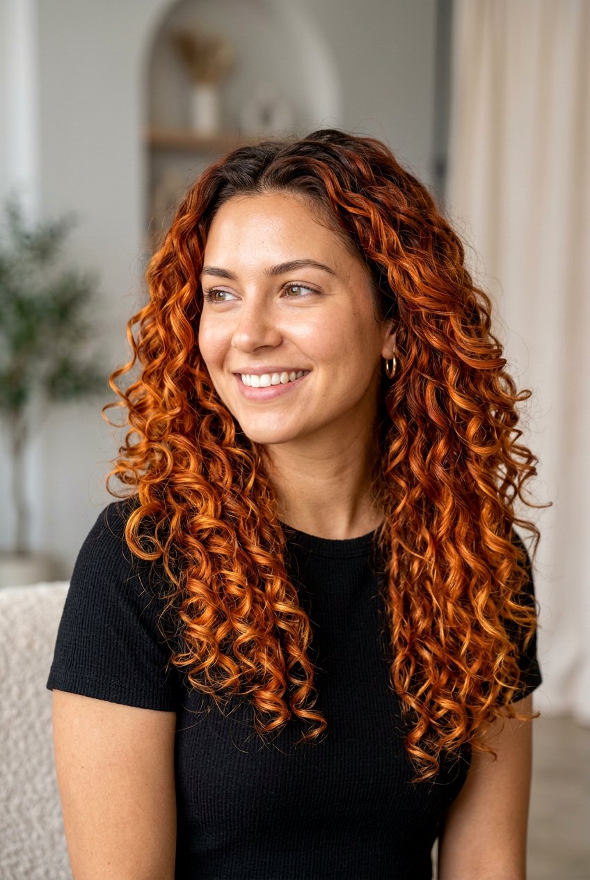 Copper Balayage Curly Hair - 20 balayage for curly hair - 20 balayage for curly hair