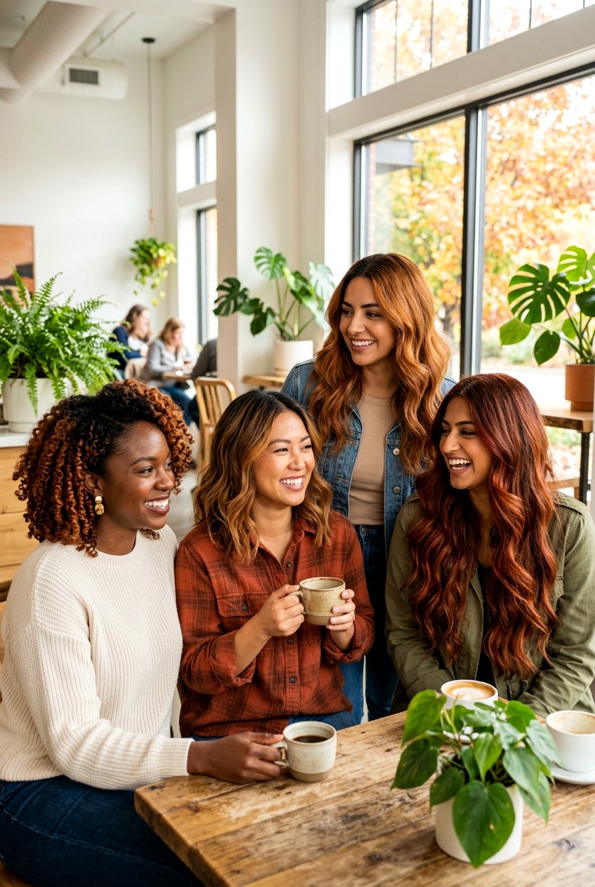 Copper Balayage For Different Skin Tones In Fall - 20 fall copper balayage - 20 fall copper balayage