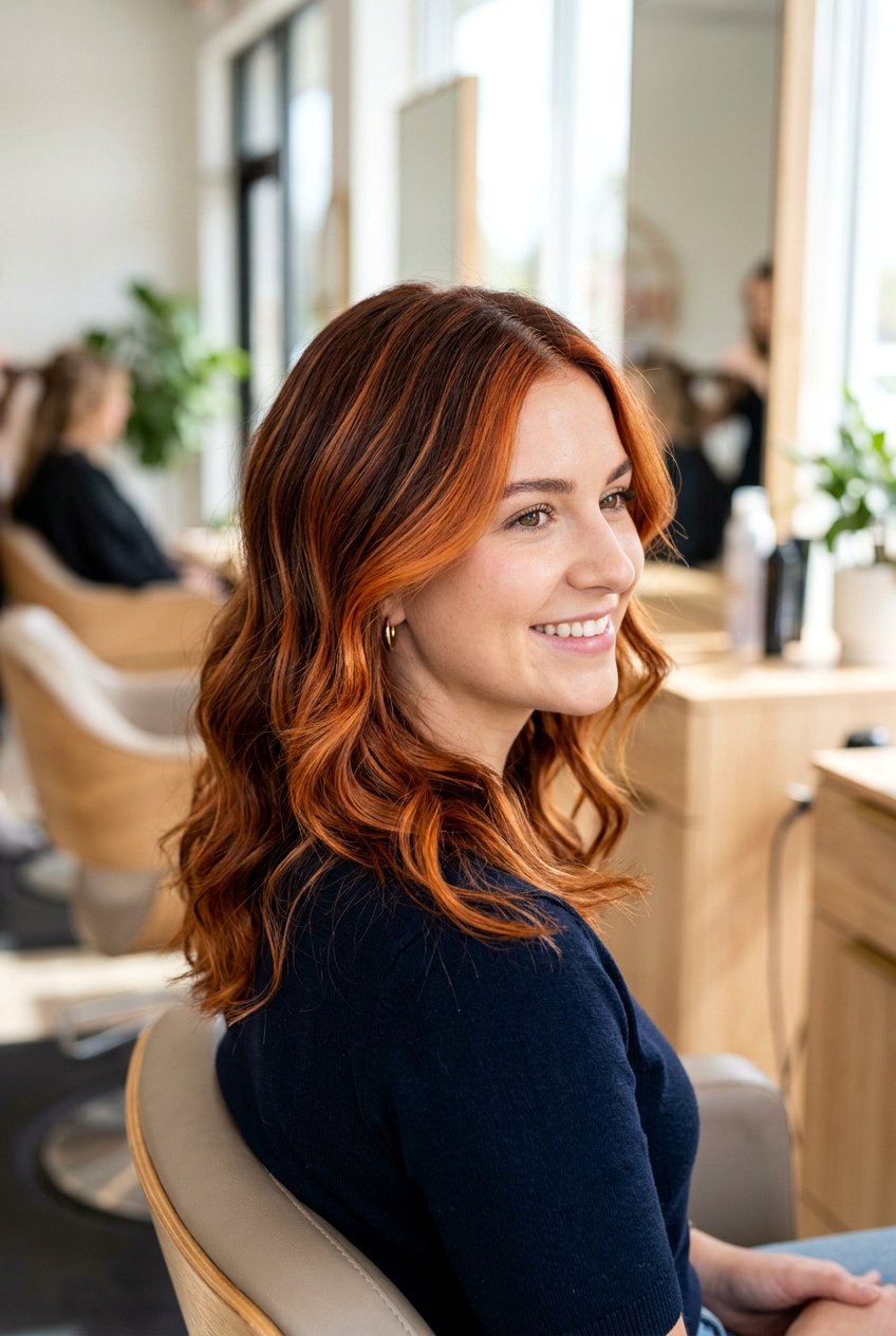 Copper Balayage Hair - 20 red hair color ideas for winter - 20 red hair color ideas for winter