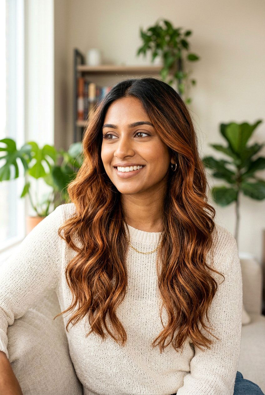 Copper Balayage On Brown Hair For Brown Skin - 20 copper hair color for brown skin - 20 copper hair color for brown skin