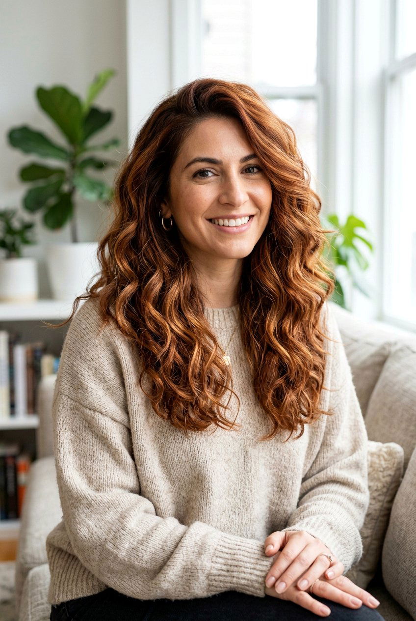 Copper Balayage On Shoulder Length Hair For Thick Hair - 20 copper balayage for shoulder length hair - 20 copper balayage for shoulder length hair