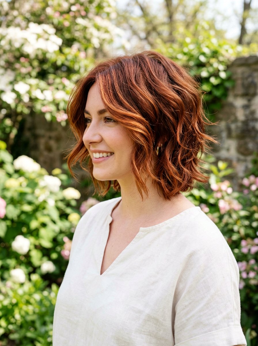 Copper Balayage Red Butterfly Haircut - 20 red butterfly haircut color ideas - 20 red butterfly haircut color ideas