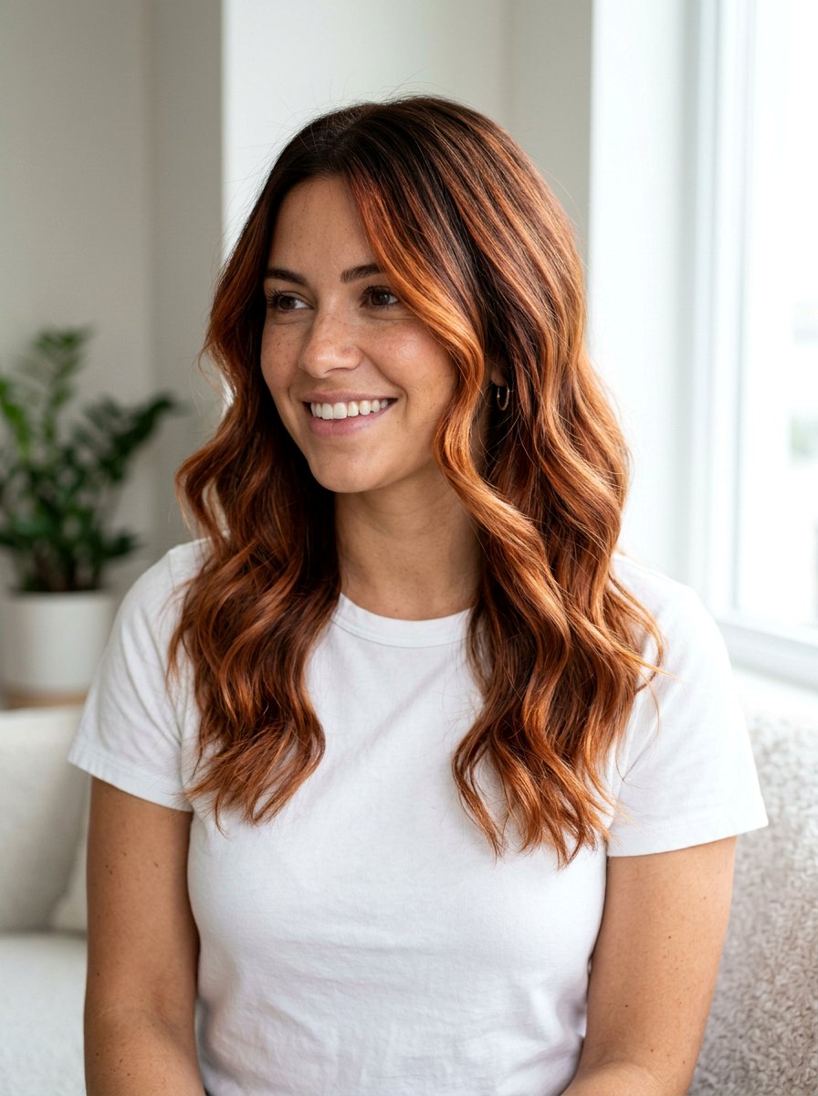 Copper Balayage Red Hair Color - 20 trendy red hair color 2026 - 20 trendy red hair color 2026