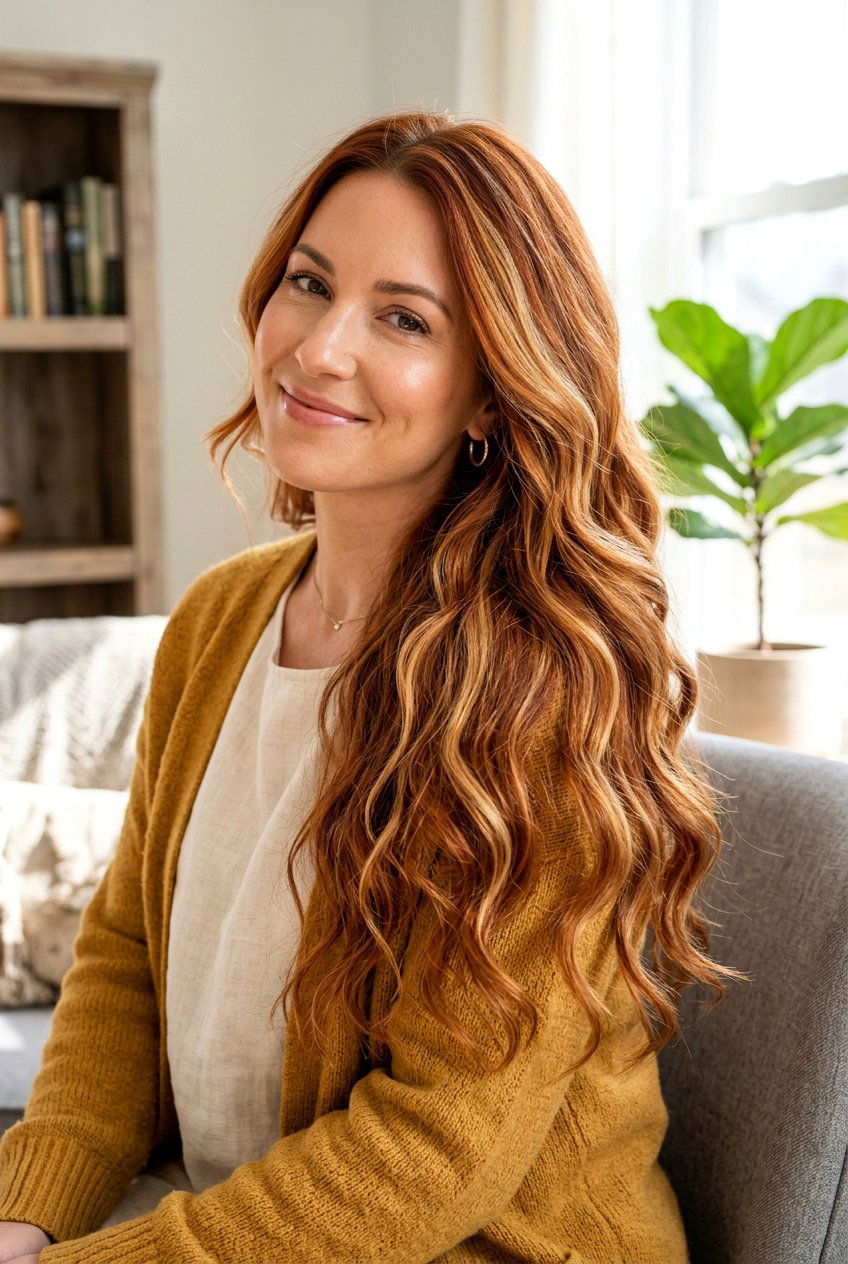 Copper Balayage With Blonde Highlights - 20 bright copper balayage ideas - 20 bright copper balayage ideas